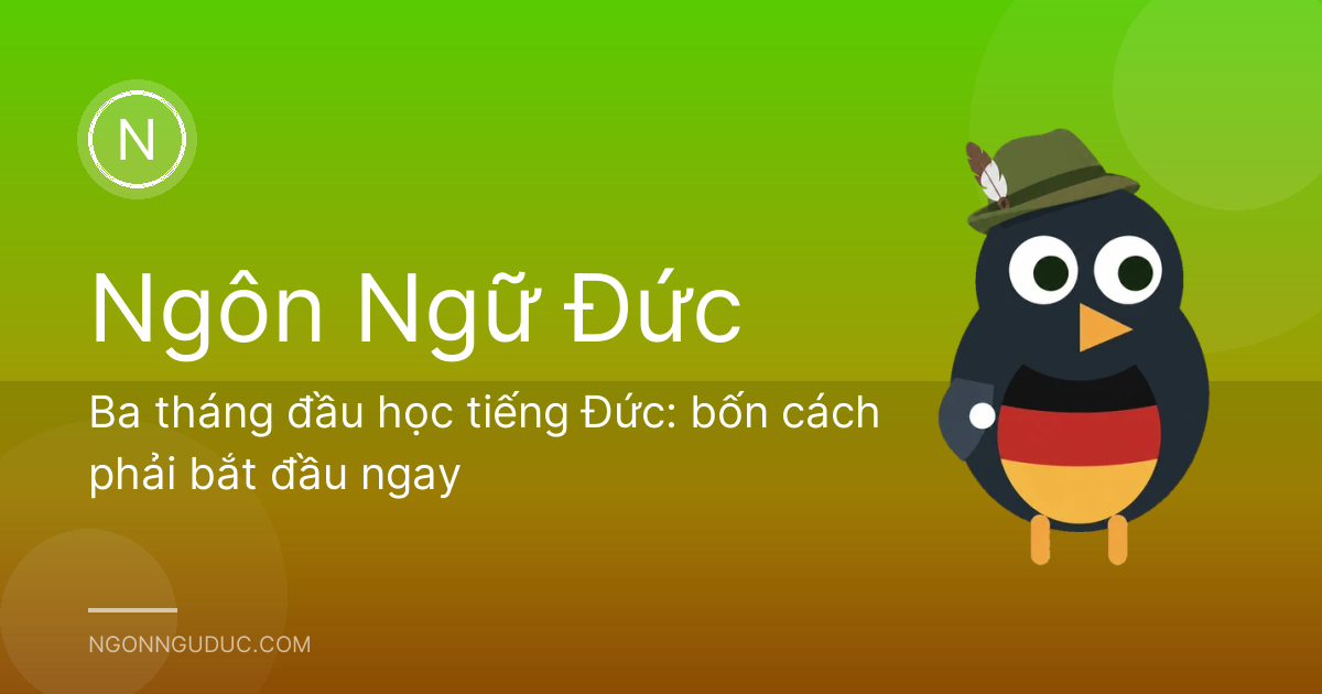 Ba tháng đầu học tiếng Đức: bốn cách phải bắt đầu ngay