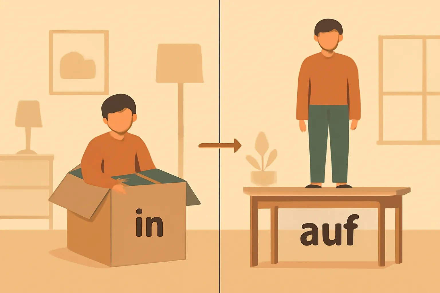 Giới từ tiếng Đức: cách dùng in, an, auf, über và những cách khác trong câu